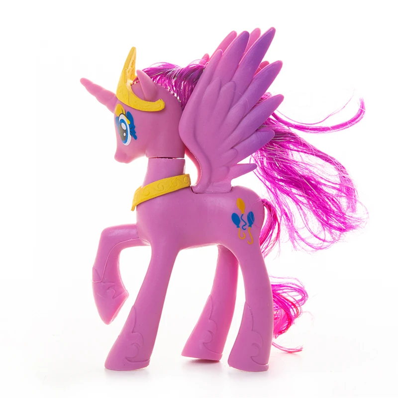 14 см My Little Pony мультяшный Радужный Единорог Пони Флаттершай Искра Rarit Аниме Фигурка модель детский день рождения Рождественский подарок - Цвет: B