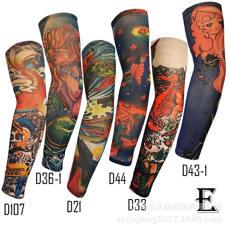 

Tattoo Oversleeve Music Festival Fishing Game Tattoo Sleeves Arm to Cover Big Flower Arm College Style Arm Guard