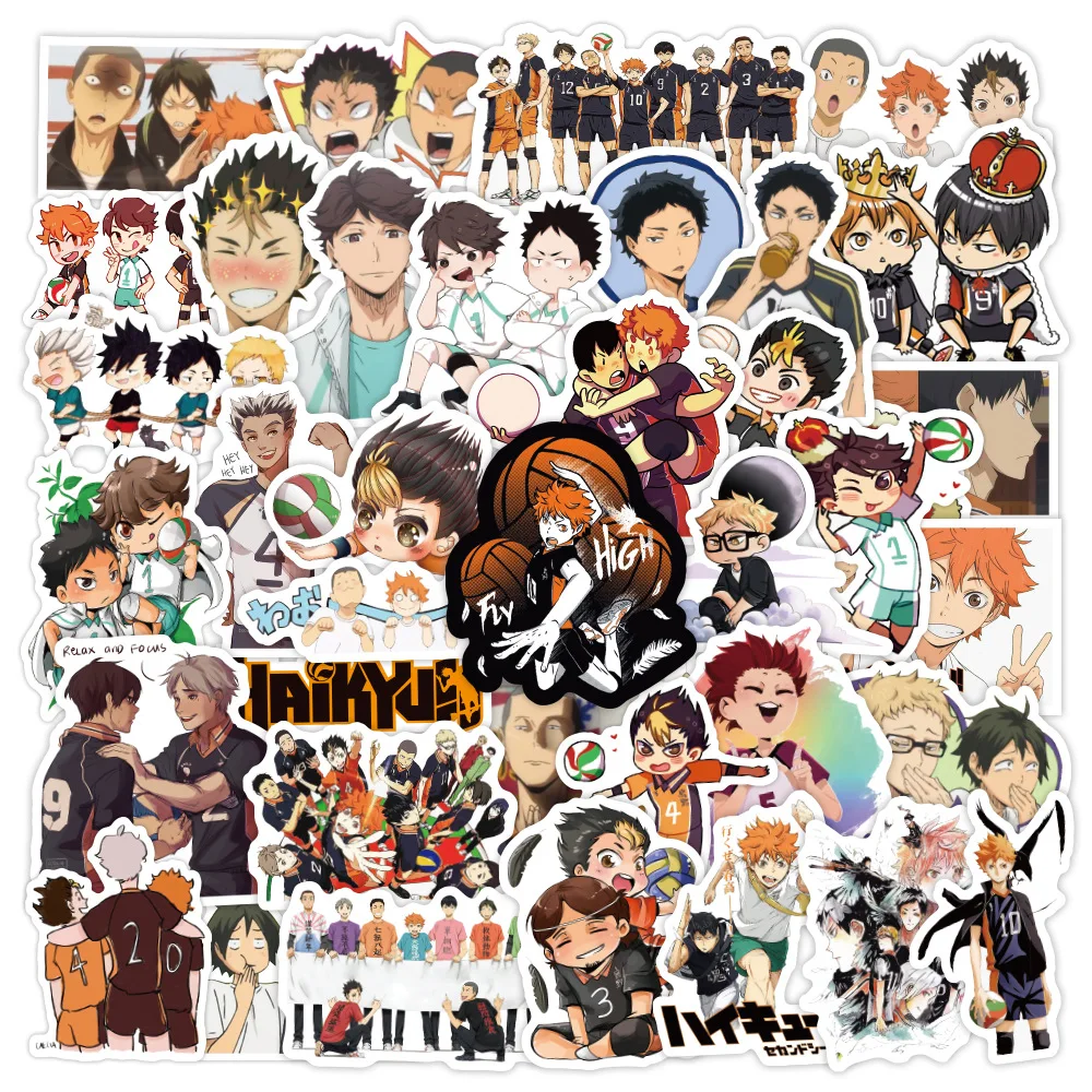 100 шт. Haikyuu! Японские Аниме Стикеры стикеры для волейбола гитары чемодана ноутбука