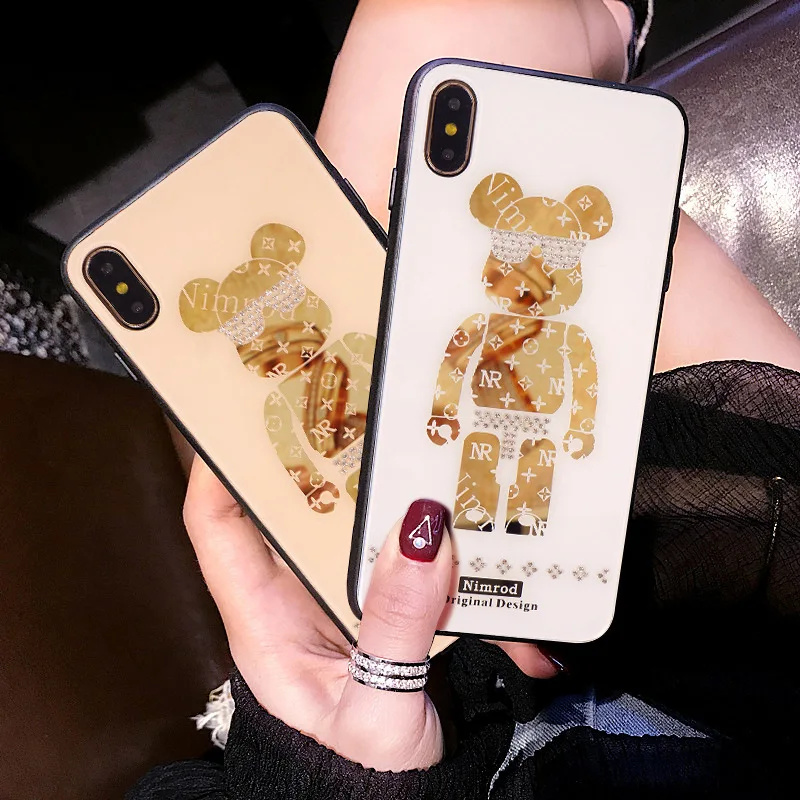 

Quzong Cute Cartoon Bear Phone Case For iPhone 11 Pro Max 11Pro X XR XS Max 6 7 8 6s Plus Soft Silicon Shockproof Protect Cover