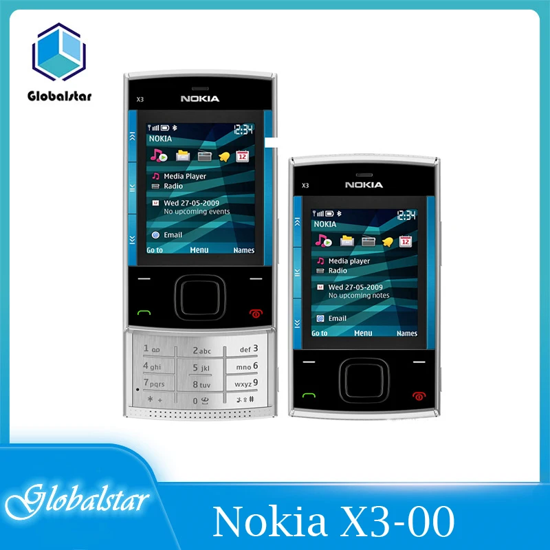 Nokia X3 Nokia Original restaurado X3 móvil teléfono celular desbloqueado X3-00 Slider teléfono móvil y un año de garantía