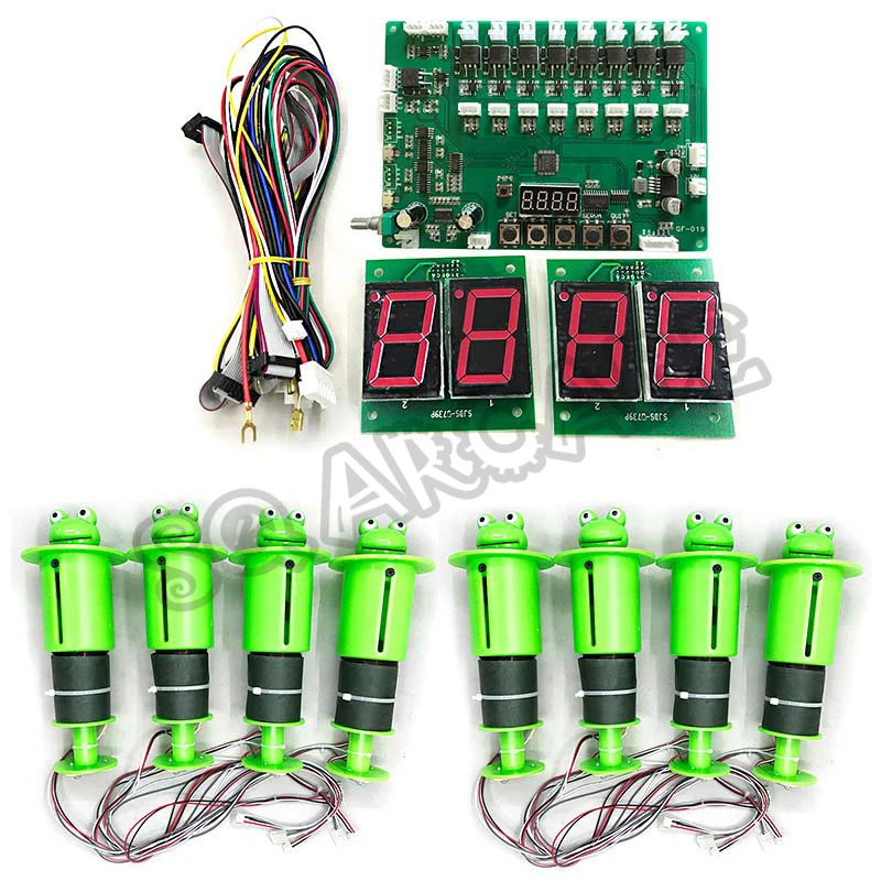 HIt frog Молоток хит лягушка/мышь игровой автомат для аркад DIY kit с основной доской и 8 ударных головок для создания детской монетной игры - Цвет: HIt frog