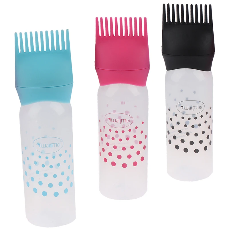 Hair Dye Applicator Bottles 1PCS 170ML Plastic Dyeing Shampoo Bottle Oil Comb Brush Styling Tool Hair Coloring Tools hair oil applicator bottle hair dye applicator bottle hair dyeing bottle hair dye bottle cosmetic plastic bottle