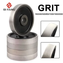 Roue de meulage en résine souple revêtue de diamant, 6 pouces, 150mm, pour gemmes, Jade, outil de polissage et abrasif 150 2000 # 