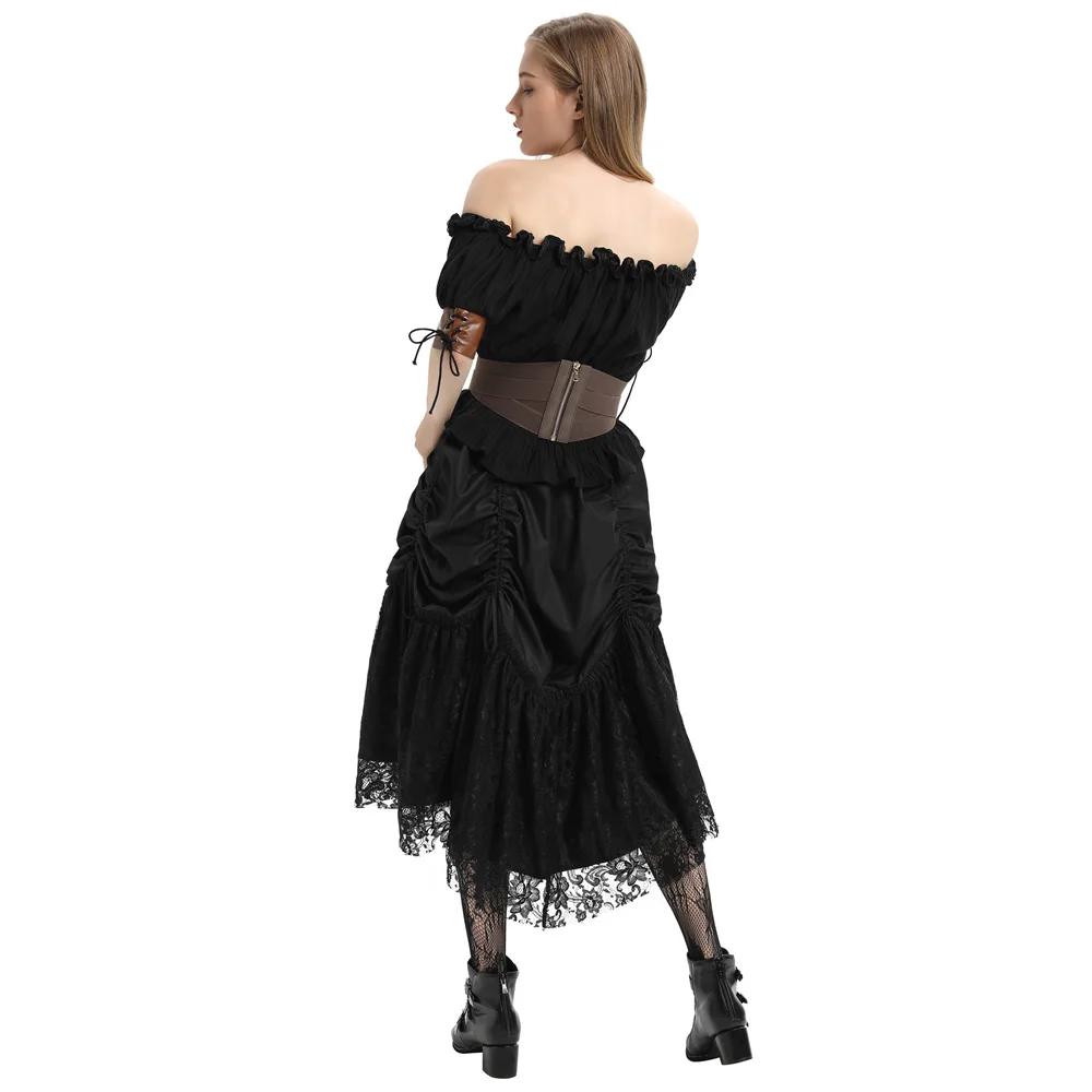 Пояс из искусственной кожи Регулируемый Cincher Женский корсет винтажный Готический стимпанк широкий эластичный ретро