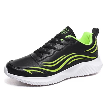 

Man Sneakers Lace-up Vulcanized Shoes Comfortable Couple Microfiber Breathable Fashion Black Soft Casual