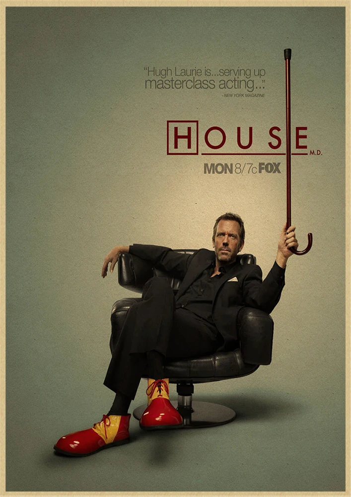 House M.D. Classic Movie Retro Kraft Paper Poster Bar Cafe Living Room Dining room Wall Decorative Paintings