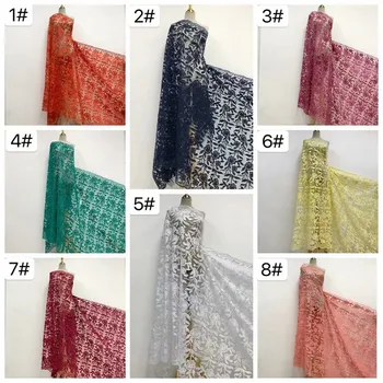 

African Sequins Milk silk Lace Fabrics 2020 High Quality French Lace Fabric Nigerian Tulle Lace Fabrics For Wedding Dress