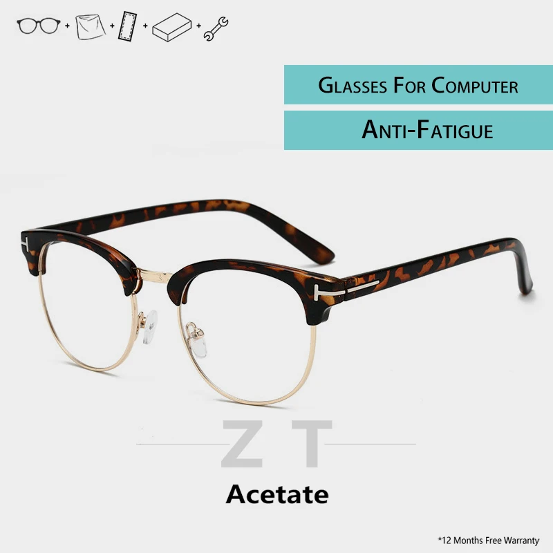 

ZT Round Transparent Acetate Optical Glasses Frame Men Women Okulary Lunette De Vue Femme Spectacle Frames Uv400 Myopia Glasses