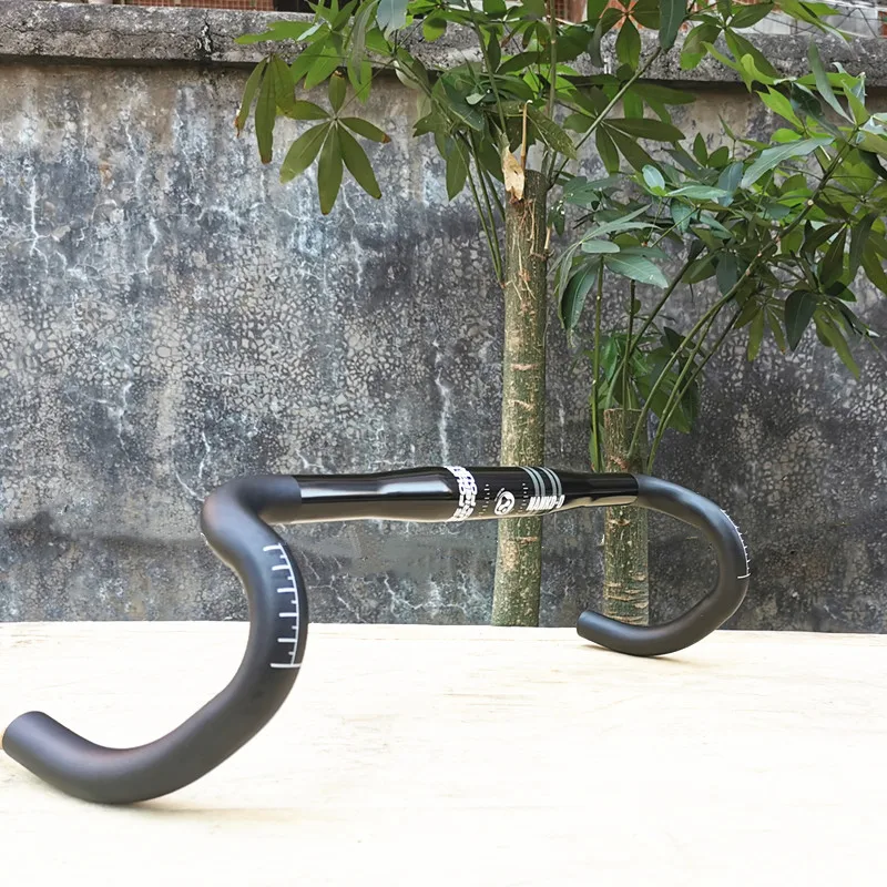 New FOURIERS HB-RA010 Comfortable practical aluminum bicycle handlebar 380/400/420/440mm road bike Compact bend handlebar