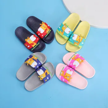 

Baby Girls Boys Slippers Water Children Flip Flops Barefoot Giraffe Cartoon Pattern Shoes Swimming Indoor Beach Slippers for Kid