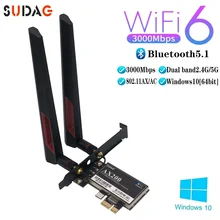 3000 Мбит/с AX200 802.11AX Wifi 6 PCI-e карта Bluetooth 5,1 ная Wifi6 PCI Express антенна Wifi 5G адаптер AX200N