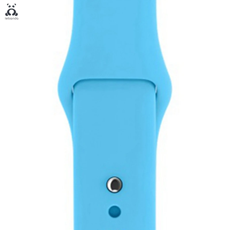 Lebanda спортивный ремешок для наручных часов Apple Watch 5/4/3/2/1 ремешок для наручных часов iWatch, большие размеры 40-44 мм силиконовой лентой из мягкой дышащей ткани Замена 38/42/40/44 мм - Цвет ремешка: Blue