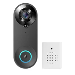 Tuya câmera de vídeo inteligente campainha 1080p wi fi vídeo porteiro campainha da porta câmera de áudio bidirecional para alexa echo casa do google