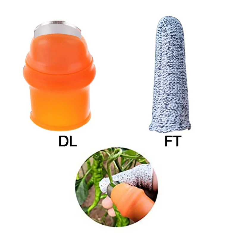 Garden Thumb Finger Sleeve Knife Multifunctional Harvesting Tools Potted Plants Trimming Picking Soft Silicone Finger Sleeve
