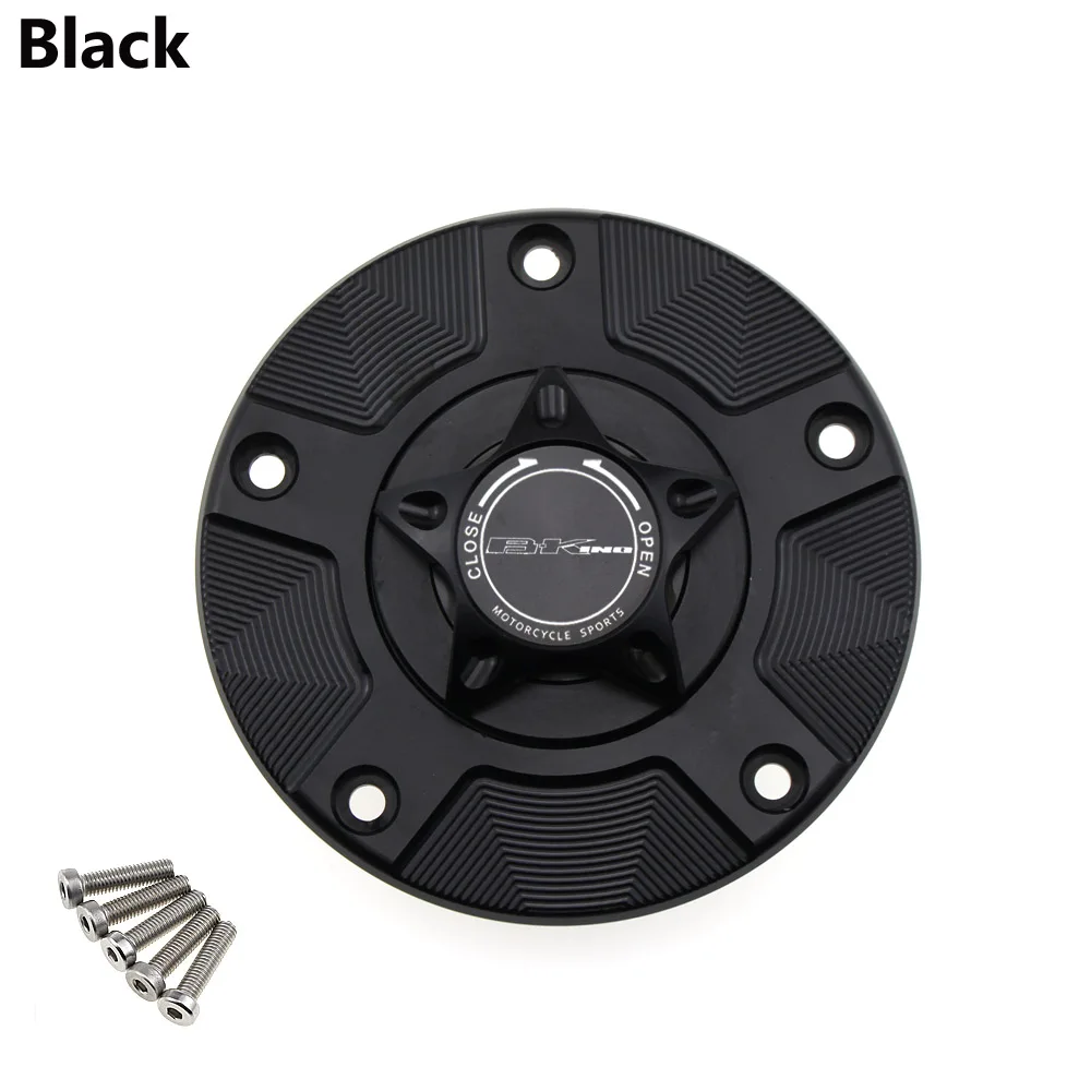 Черный B-King газа топливного бака Кепки для SUZUKI B-King GSX1300 2007-2012 2008 2009 2010 2011 Мотоцикл с ЧПУ Quick Release крышка - Цвет: Черный