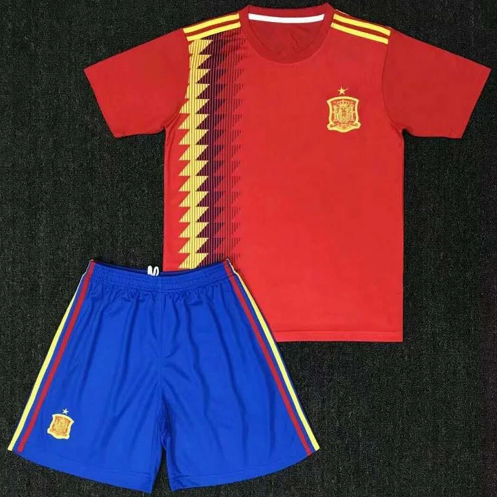 World Cup Soccer Jersey Russia Argentina Germany Spain Portugal Adult Children Football Suit Set