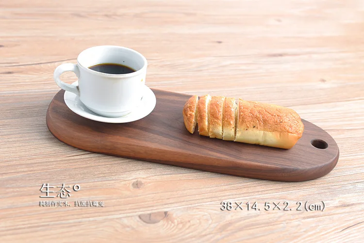 placa de madeira de madeira rootstock placa de cozinha utensílios de cozinha nogueira preta japonesa forma de pão sólida cera de abelha