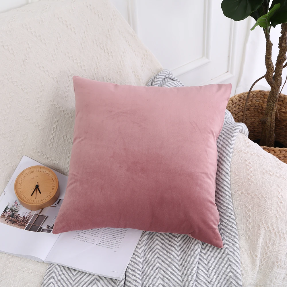 1PCS velvet fabric Cushion cover/Northern European Pattern Sofa cushion cover with zipper decor Pillow cover