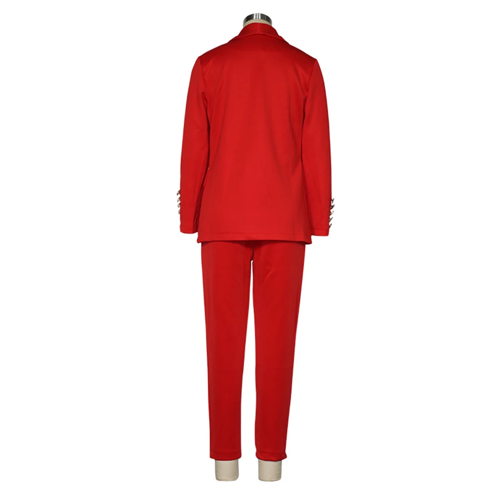 Fashion Solid Women Blazer Suits Long Sleeve Double breasted Blazer Jacket & Pant 2020 Office Wear Two Piece Blazer Pant Suit