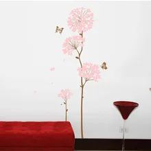 AY816 розовые гортензии наклейки на стену любовь цветок гостиная диван задний план съемные наклейки на стену мебель бумага