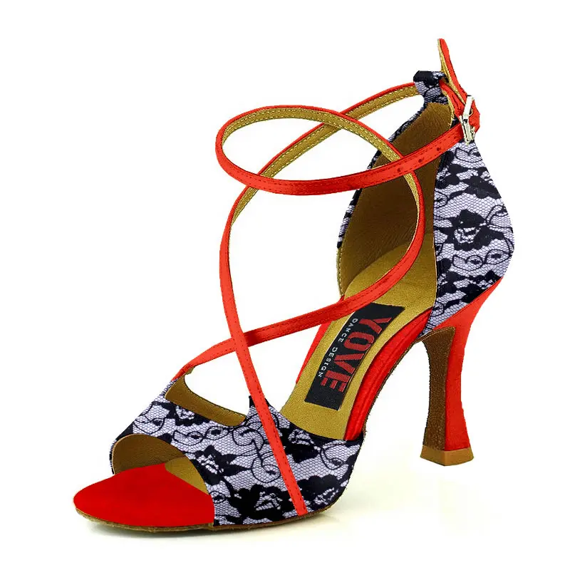 YOVE стиль w121-70 танцевальная обувь Bachata/Salsa/Kizomba Женская танцевальная обувь - Цвет: 2