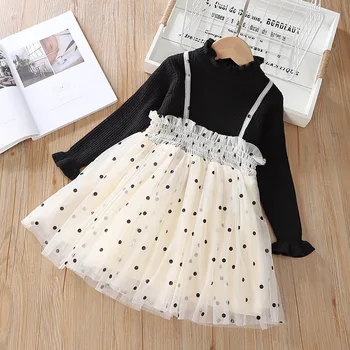 

Winter Baby Girls Dress Cotton Polka Dots Toddler Newborn Long Sleeves Girl Clothes Little Baby Girls Winter Dress 1 3Y Vestido