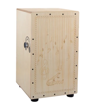 

Square Cajon Box Drum Brich Hand Drum Percussion Instruments For Children Play Game Education Christmas Birthday Gift -Burlywood