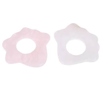 

Natural Jade Scraping Board Gua Sha Ring SPA Treatment Health Care GuaSha Massage For Face Body Rose Quartz Massager Tool
