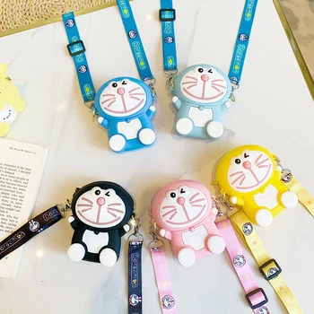 

Cute Cartoon Doraemon Shoulder Bags Summer Cool Flap Women's Bags Silica Gel All-match Crossbody Messenger Bags Clutch Handbags