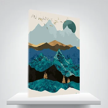 

AILIZZ FDZ-A(65) Painting by numbers landscape illustration style(deer,setting sun)