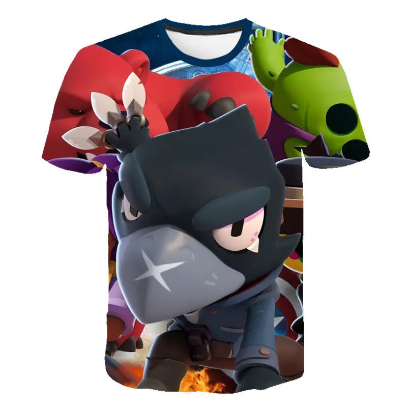 

Funny 3d Printed T Shirts Spring Tops Game Brawling Stars Star Summer Tees Men Short Sleeve Cool Personaity Printing Fashion