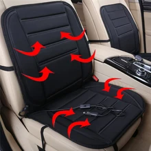 DJSona, универсальный, черный, 12 В, мягкий, уплотненный, с подогревом, подушка для автомобильного сиденья, зимний, теплый, подогреватель сиденья с регулятором температуры, горячая распродажа
