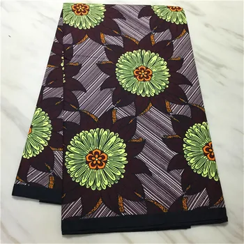 

New Ankara African Polyester Wax Duplex Printing Fabric Real Wax High Quality Big Flowers 6 Yards African Fabric For Party Dress