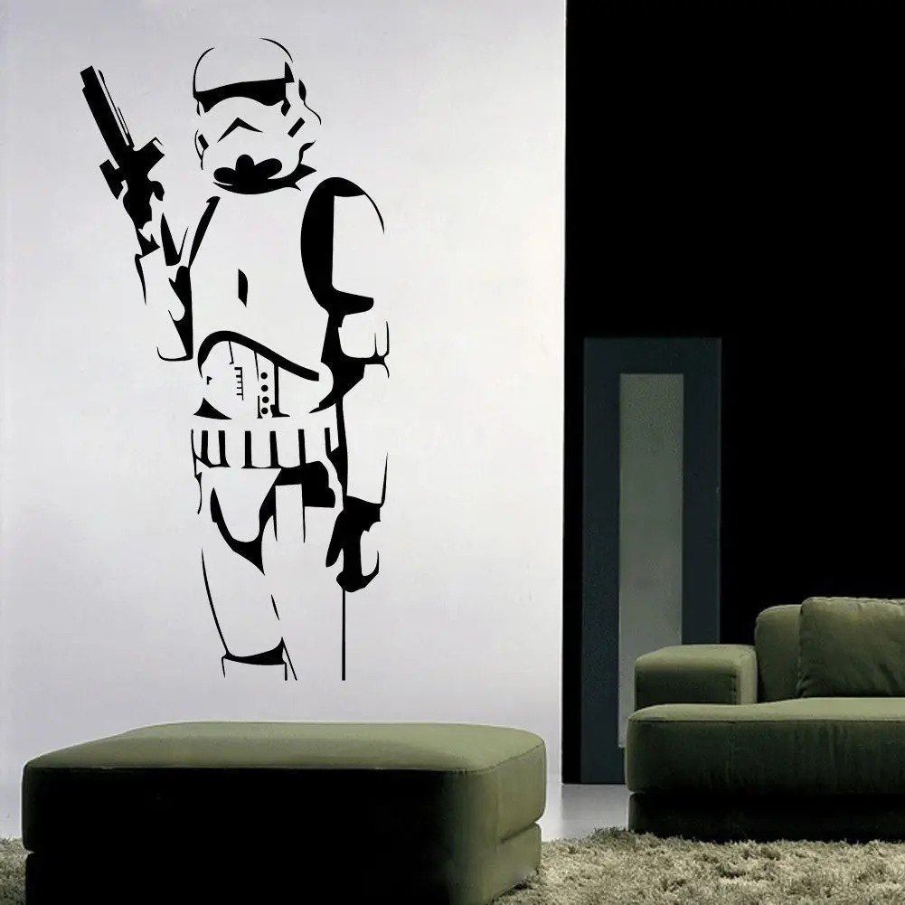 Star Wars Classic Stormtrooper Wall Sticker PVC Mural Decal Removable Home Decor