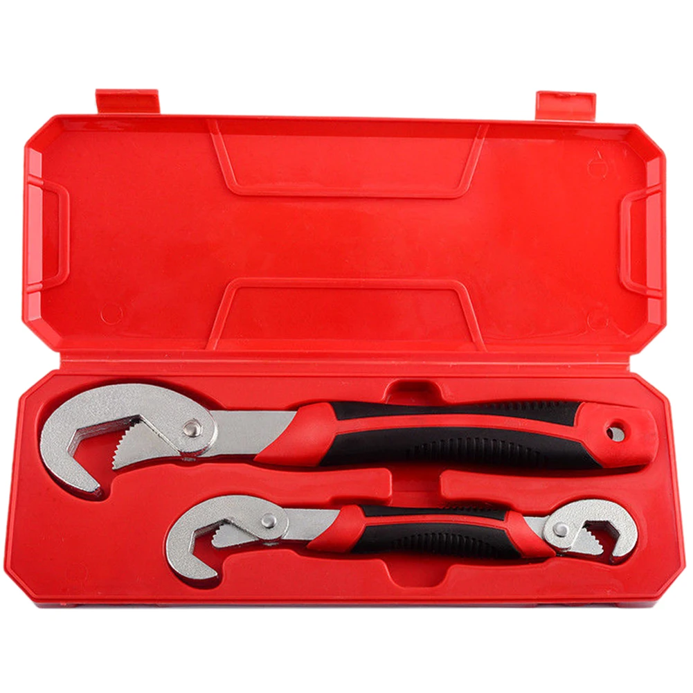 

2pcs Universal Wrench Set Portable Adjustable Grip Wrench Set 6-32mm Ratchet Wrench Spanner Hand Tools Water Pipe Wrench