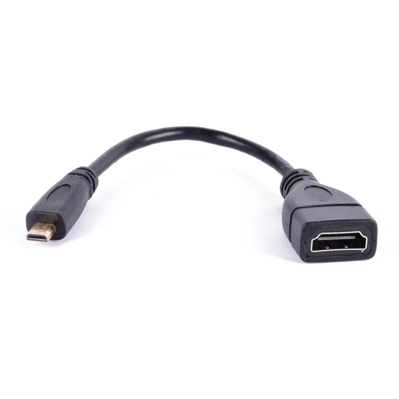 1080P 15 см позолоченный Micro HDMI удлинитель Мужской к женскому шнуру