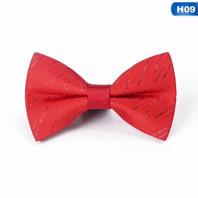 Boys Christmas Bow Ties Snowflake Christmas Tree Pattern Bow Tie For Children Kids Gifts Red Blue Bowtie Size 9cm*5cm - Цвет: 09