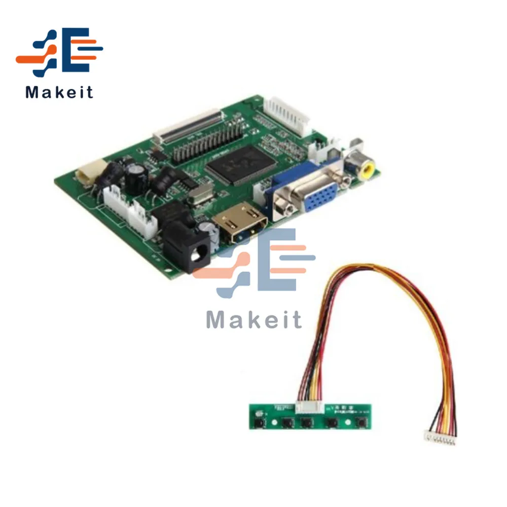 

HDMI VGA 2AV V.1 Control Reversing Driver Board Module for 7inch AT070TN92 AT080TN52 800x480 LCD Display Screen Panel Board