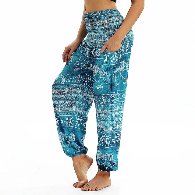 Women's Floral Print Elastic Waist 