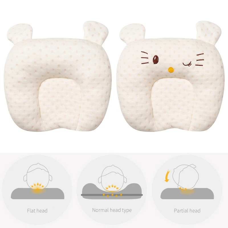 

Lovely Wink Bear Sleep Pillow For Baby Infant Anti Roll Sleep Pillow Children Positioner Prevent Flat Head Cushion Safety Pillow