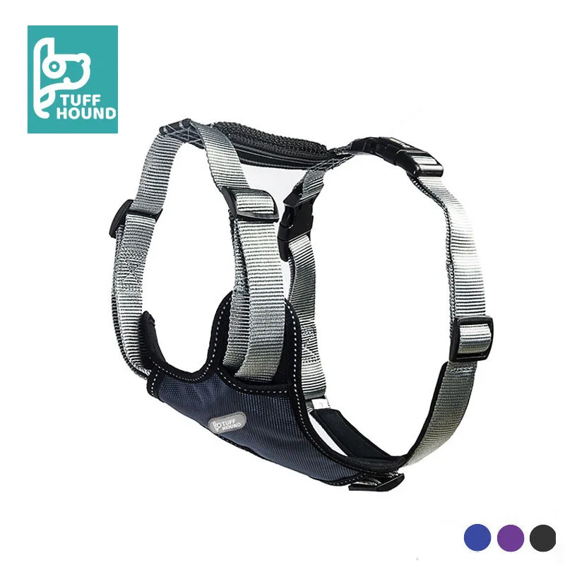 

TUFF HOUND Sport Nylon Reflective No Pull Pet Dog Harness Outdoor Adventure Pet Dog Vest With Handle For Walking Running