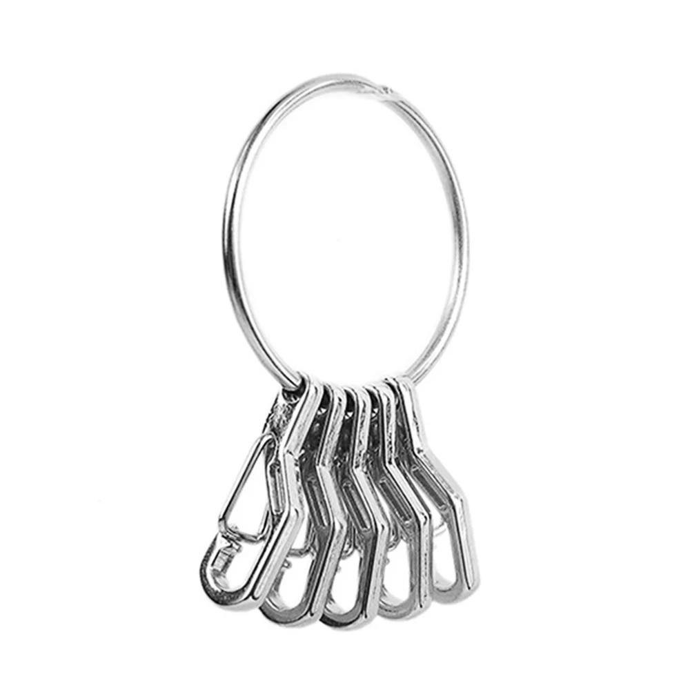 

Stainless Steel Outdoor Keychain Carabiner Buckle Key Chain Circular Keychain Clip Multi Tool Keyring Outdoor Survival Tool