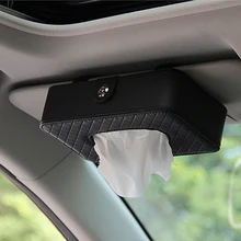 Высококачественная Водонепроницаемая полиуретановая кожа коробка солнцезащитный козырек сиденье сзади подвесной Тип салфетница бумажная салфетка контейнер для хранения дома/автомобиля