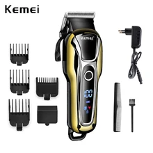 Kemei 100-240 В перезаряжаемый триммер для волос, профессиональная машинка для стрижки волос, машинка для бритья волос, электрическая бритва для стрижки бороды