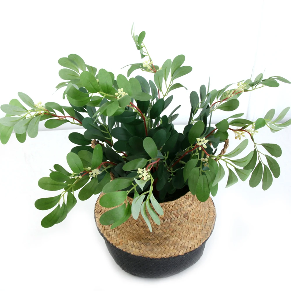 9 Leaves/1 Bouquet Artificial Silk Palm Green Dates Leaves Fake Plant For Garden Party Decoration Beach Wedding Table Decoration