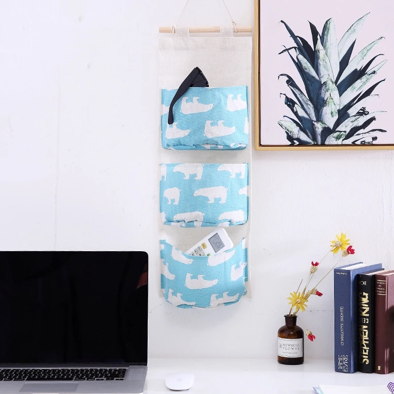 Многослойный подвесной мешок из хлопка и льна Zakka