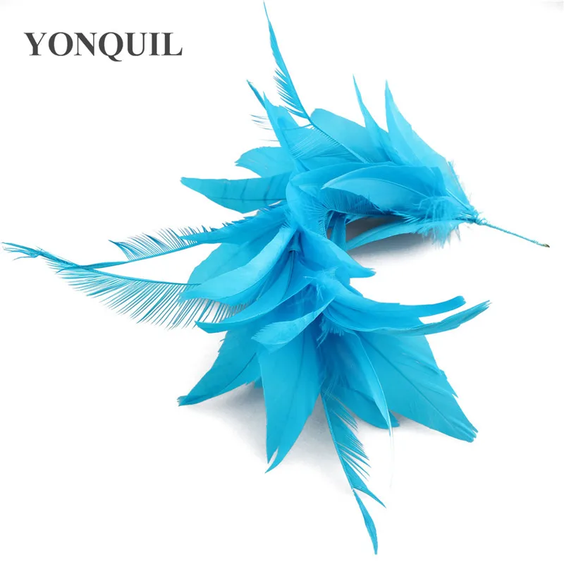 Beautiful Turkey Feather 25-30 CM Wedding Corsages Feathers Craft For Headdress Wedding Bride Hats DIY Hair Accessories
