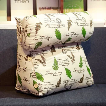 

Bedside Triangle Cushion Sofa Large Back Bed Soft Cushion Office Waist Pillow Removable and Washable Home Decoration BB50