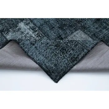 

134x204 Cm Black Handmade Patchwork Rug-4x7 Ft